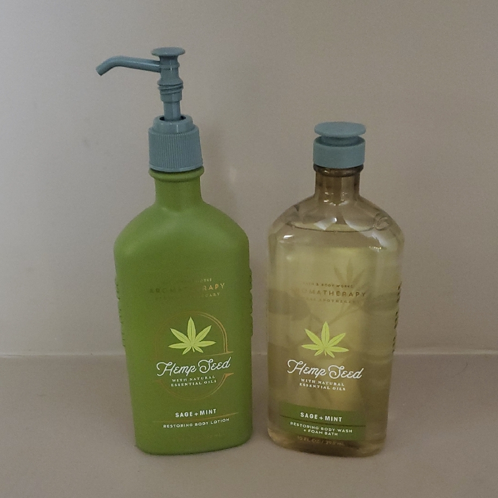 Bath and Body Works Sage Mint Body Lotion and Wash Set
